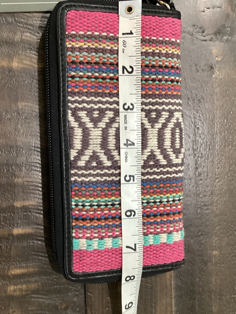 Myra Bag Pink Multi‑Color Woven Zip Wallet - Picture 2 of 4